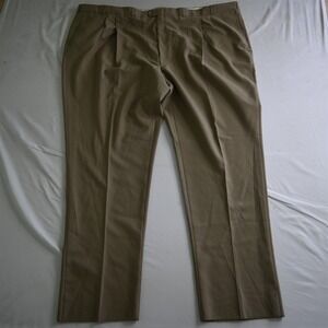 NEW Palm Beach 60 Brown Pleated 93947 Wool Blend Mens Dress Pants